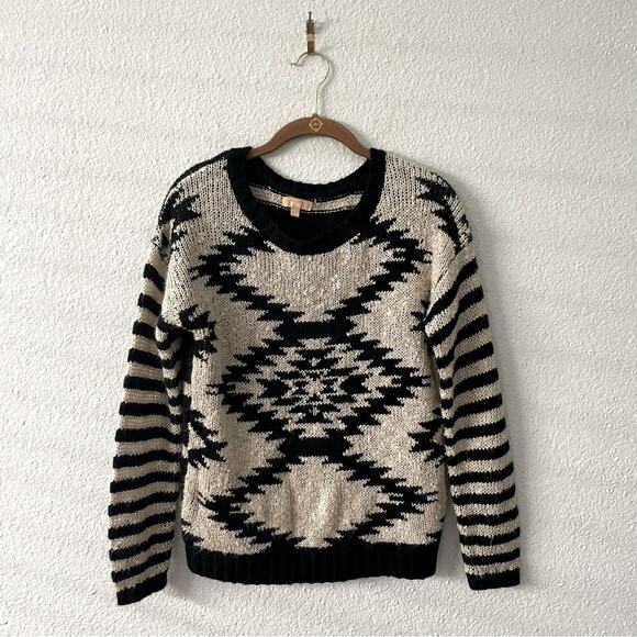 Takara Sweaters - Black & Cream Cozy Sweater Size Large